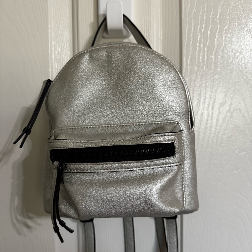 Express Metallic Silver Mini Backpack - image 3